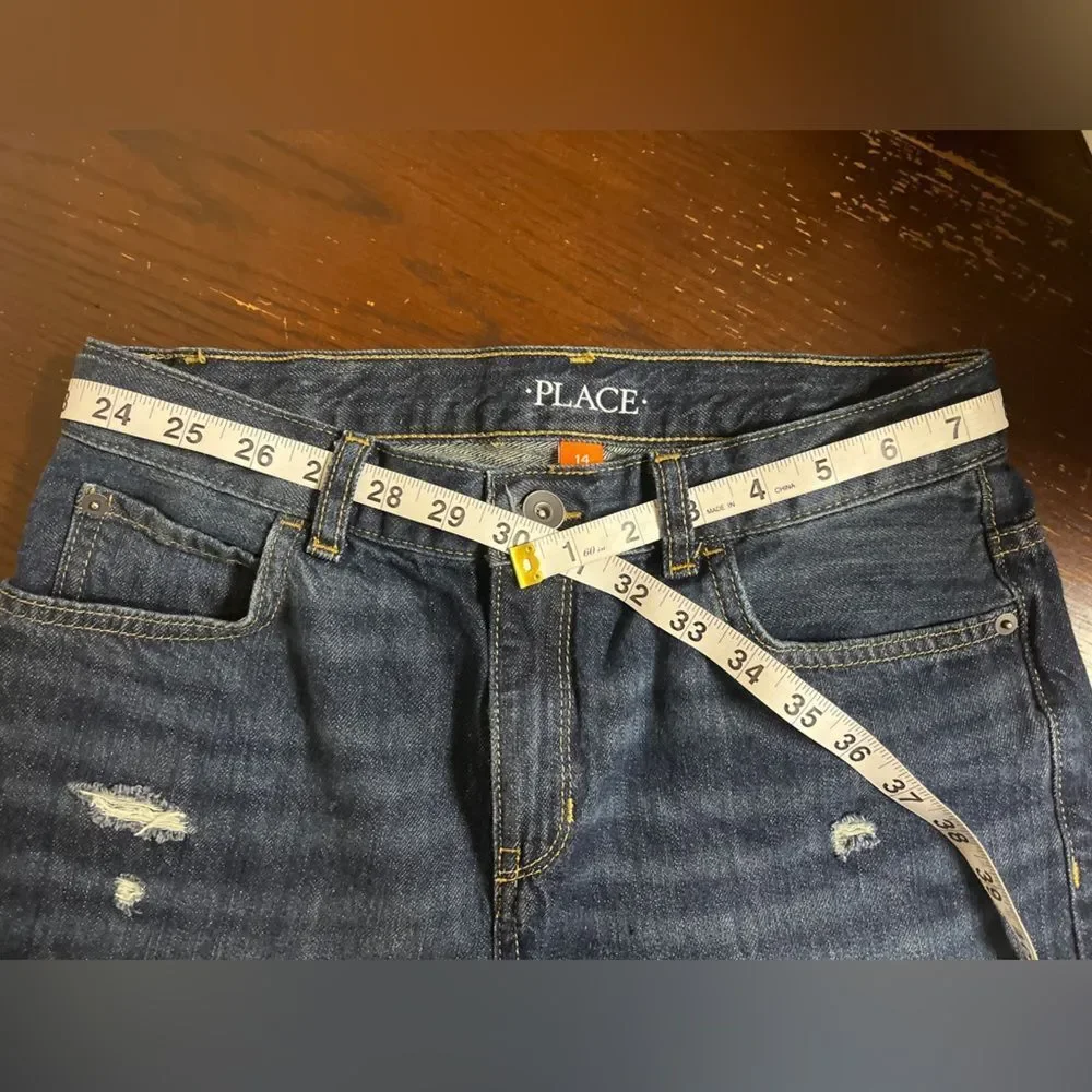 Lot Boys Summer Shorts Denim Jeans The Childrens Place Sz 14